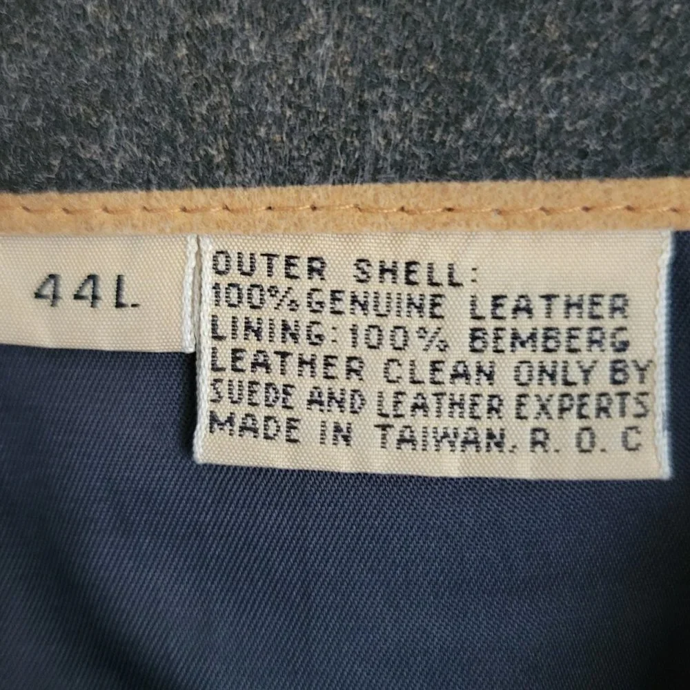 Roughian Men's Leather Jacket Size 44